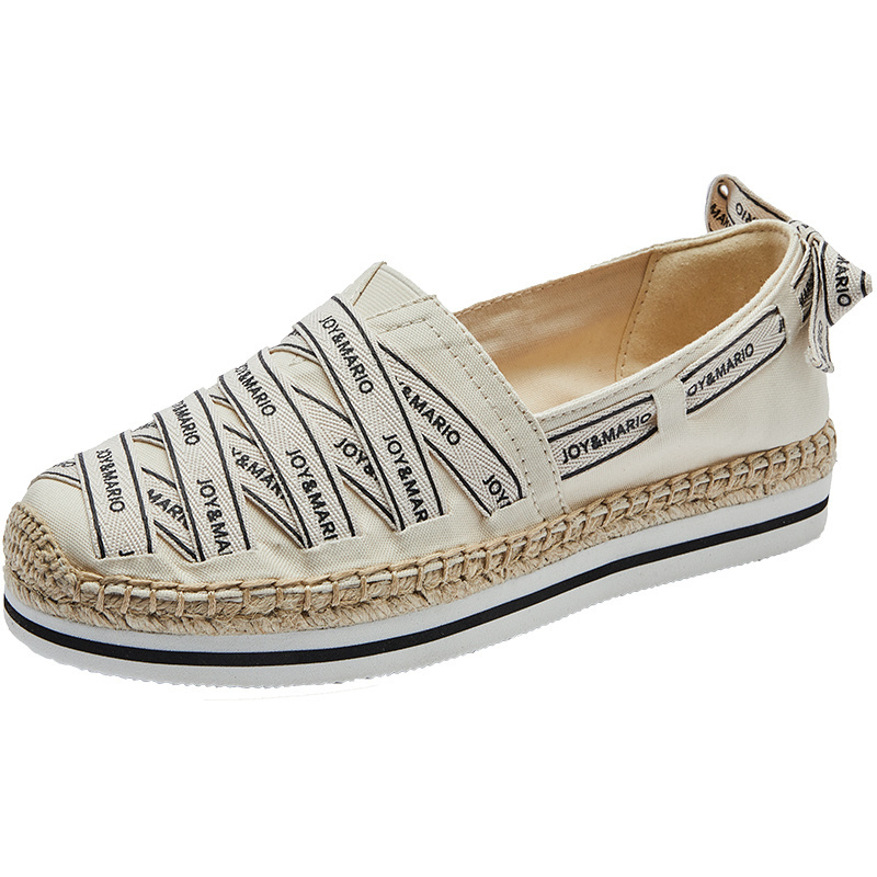 JOY&MARIO Women Fisherman Shoes Korean Style Canvas Loafers Espadrilles ...