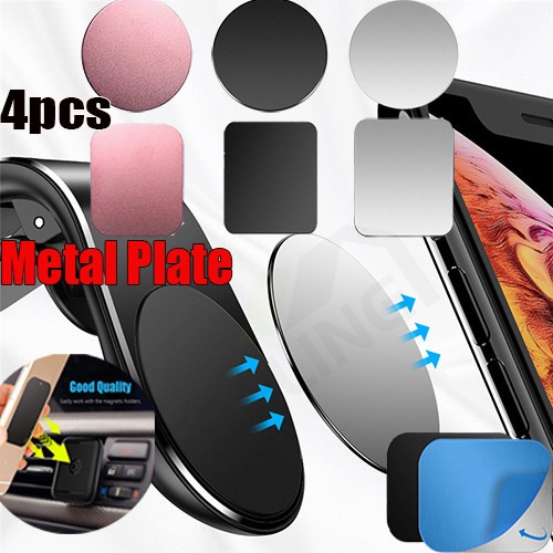 FEELING🔴4pcs Metal Plate for Magnetic Phone Car Holder,Car Mount Phone  Holder,Magnetic Phone Holder,Universal Strong Adhesive Replacement Phone  Plate