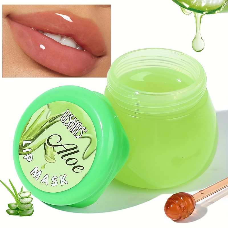 USHAS Aloe Flavor Lip Mask - Moisturizing, Nourishing Lip Mask, Clear ...