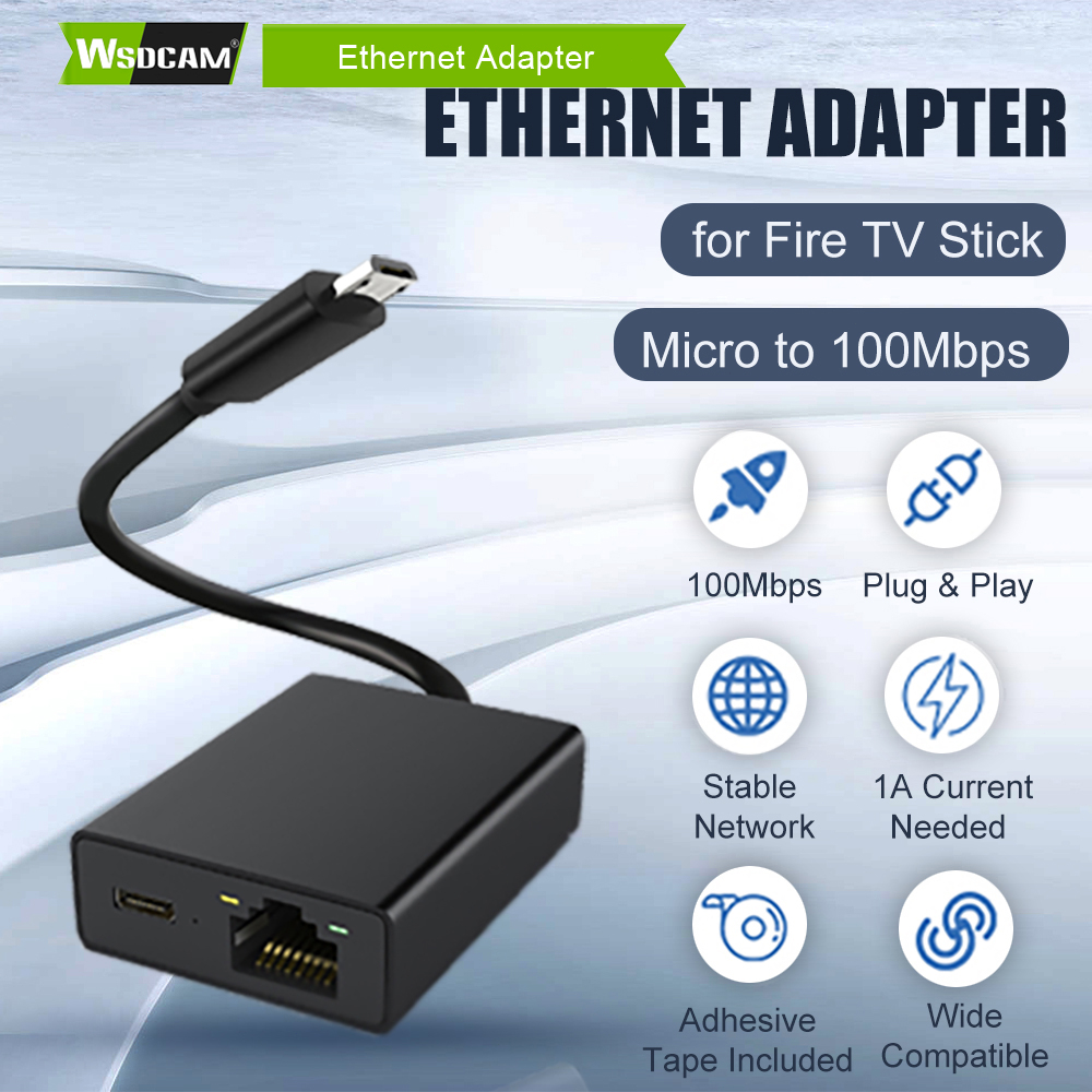 Chromecast Adapter For Fire TV Stick Micro to 100Mbps Network