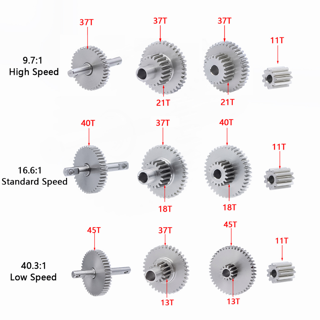 Stainless Steel Overdrive Underdrive Transmission Gear Pinion Set For 1/18 RC Crawler Car TRX4M