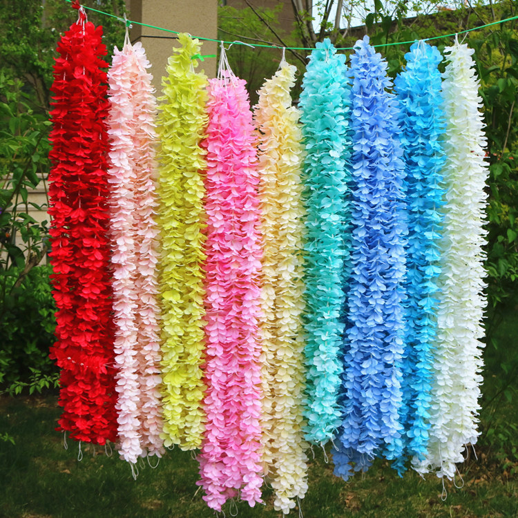 1M Artificial Orchid String Artificial Vine with Flower for Home Decor ...