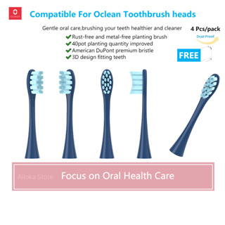 Toothbrush heads】20PCS Compatible For Oclean Brush Heads X Pro Elite One Z1  F1 E1 Air 2 Flow X10 All Series Smart Sonic Electric Toothbrush Tips  Accessories