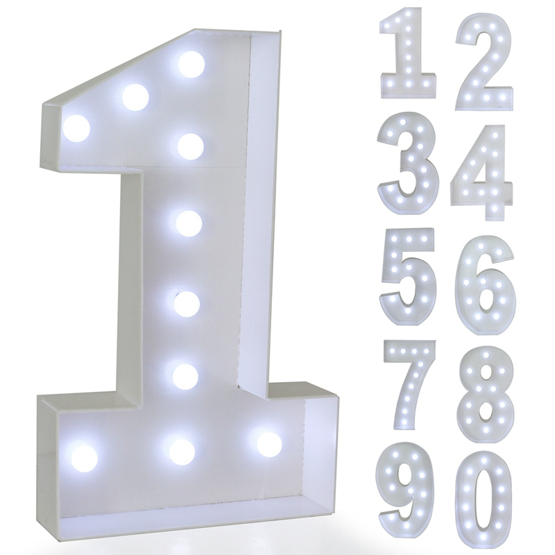[NO Lights]73cm 0-9Giant Number Balloon Filling Box With LED Light ...