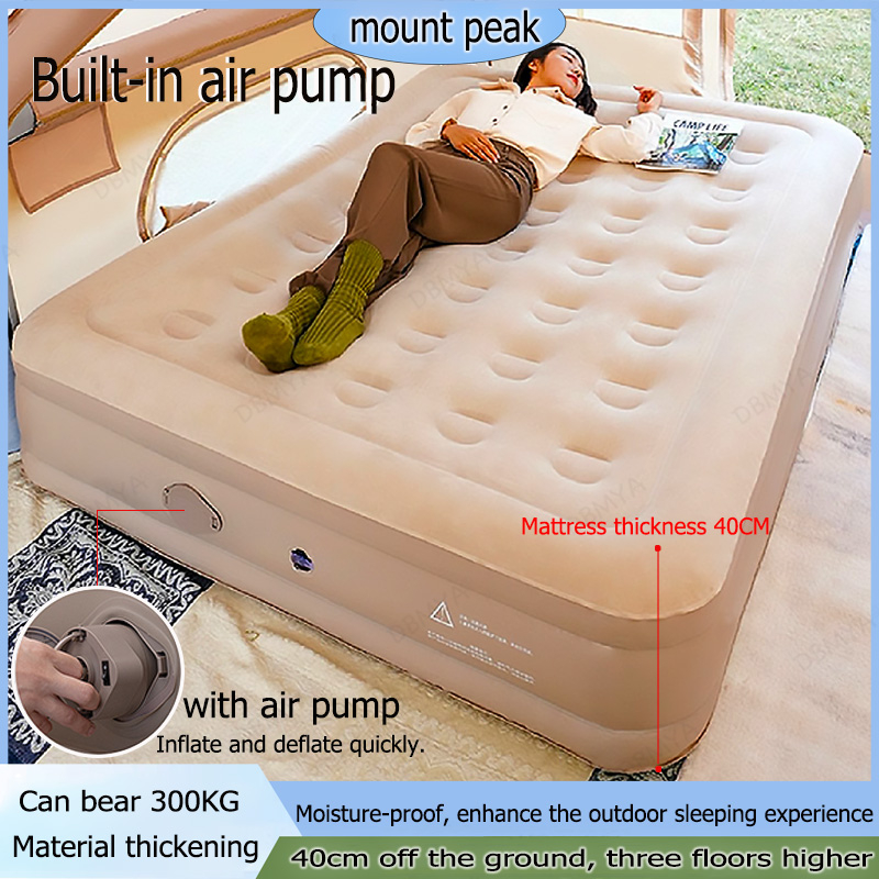 Mount peak , Single Double Air Bed, Air Mattress 5 Feet, with Builtin