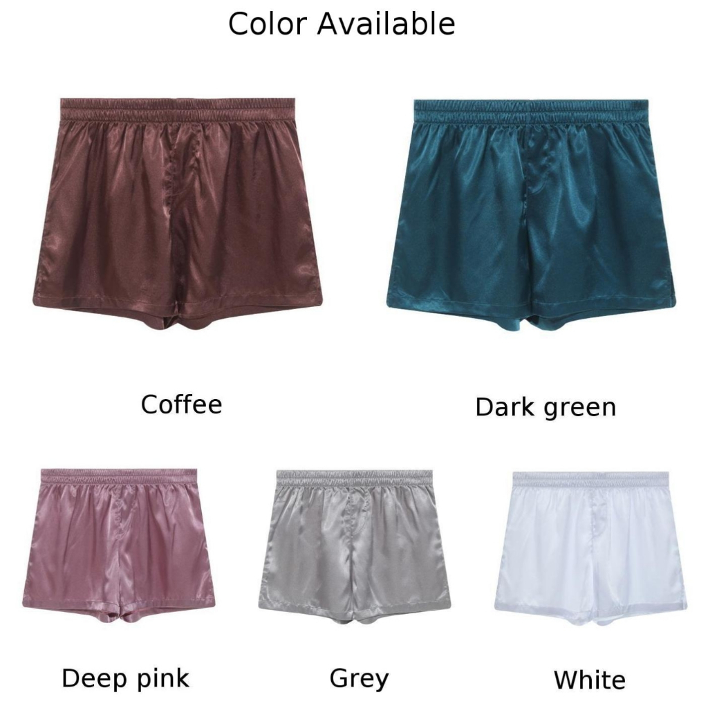 Men's Satin Boxer Shorts - Silk-like Sleepwear & Lounge Pajama Bottoms