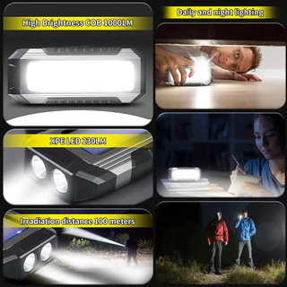 18V Li-ion LED Work Light Torch Workshop Camping For AEG/Rigid Battery UK - Foto 4