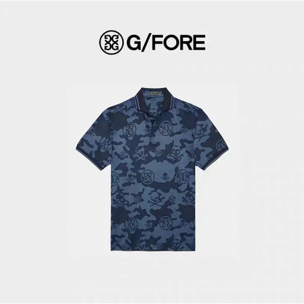 GFORE 2023 Summer New Men's Printed POLO Shirt Business Leisure ...
