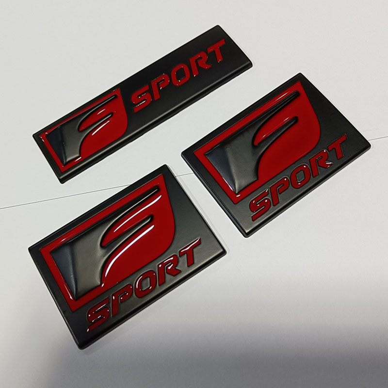 3D Metal Black Red Logo F SPORT Emblem FSPORT Nameplate Car Fender ...