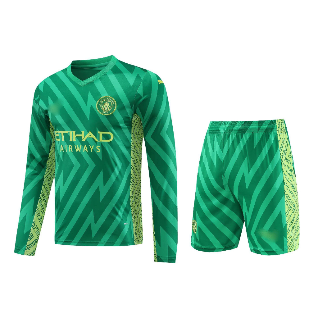 Kids' Manchester City Goalkeeper Jersey 2022/23 Long Sleeve