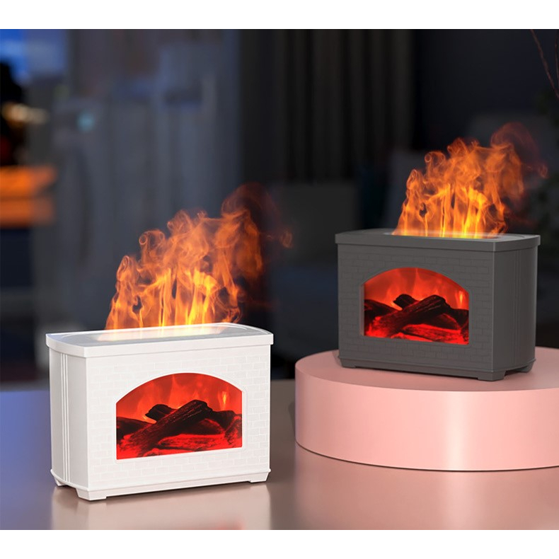 USB Flame Effect Fireplace Air Humidifier Electric Aroma Diffuser