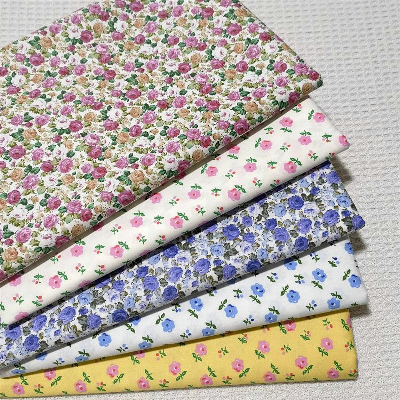 Width 60'' Cotton Fabric, Rose Design Baby Clothing Dress Cloth, Kain ...