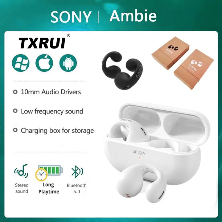 Original 2023 New Ambie Bone Conduction Earring Style Earbuds Sound ...