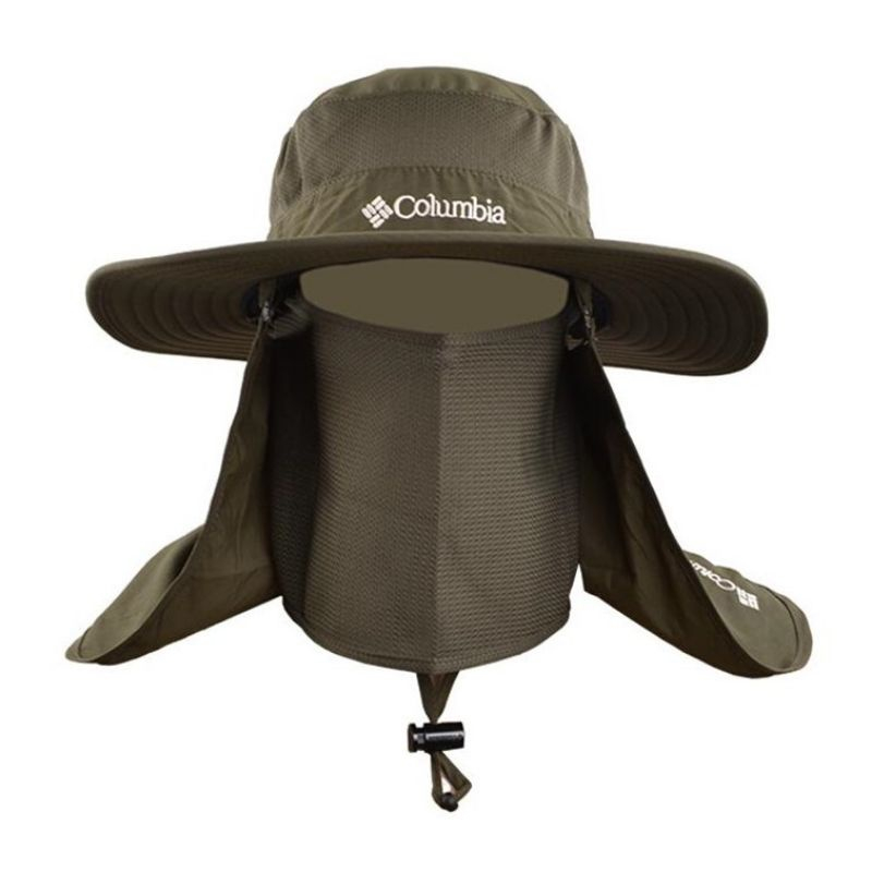 54-58cm Columbia Outdoor Fishing Hat Travel Sun Hat Cape Cap Unisex  Foldable Breathable Quick-Drying