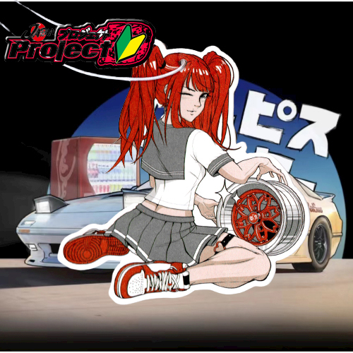 JDM Style Classic Racing RED Girl Car Rear View Mirrow Pendent Air