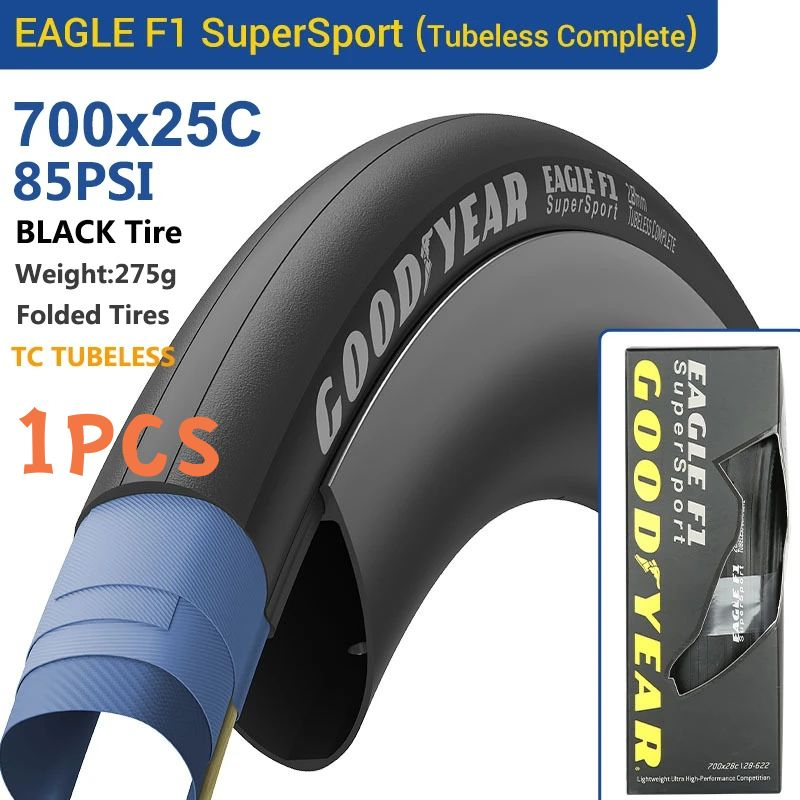 Pneu Goodyear Eagle Sport Tube Type 700x25 (Road) Preto - Loja da
