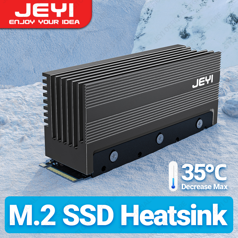 JEYI M.2 2280 SSD HeatSink Cooler, Heavy Duty Aluminum Convective Heat