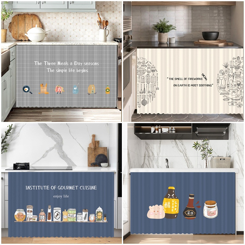 Simple Style Short Curtain Cute simple Curtain Langsir Kabinet Dapur ...