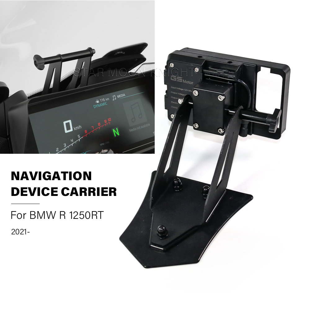 Support GPS/téléphone Pour BMW R 1250 RT (2021-2023) - Montage Sur Tableau De Bord, Options Chargement Sans Fil Ou USB