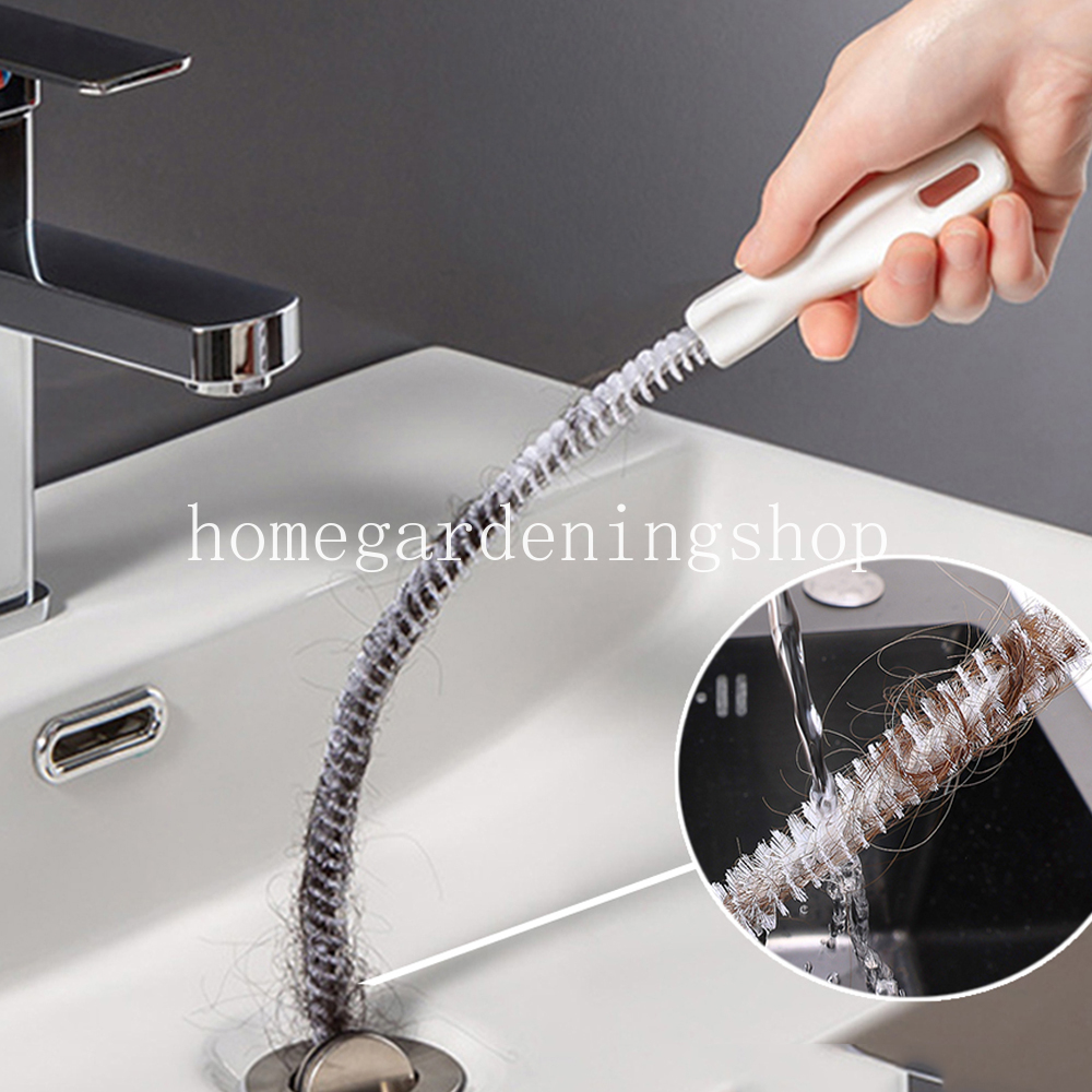 45/60cm Pipe Dredging Bathroom Hair Sewer Sink Cleaning Brush Drain ...