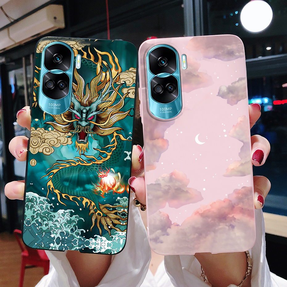 Honor 90 Lite 5G 2023 Lovely Dragon Pattern Jelly Silicone Soft Case ...