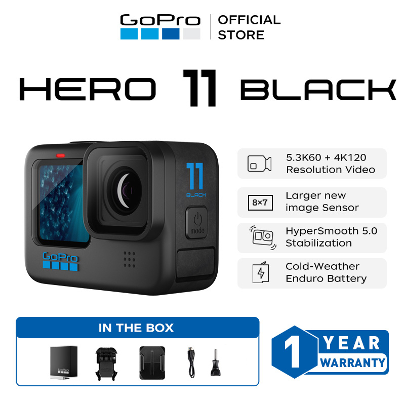 [1 Year Warranty] GoPro HERO11 Black Waterproof Action Cam 5.3K60/4K120 ...