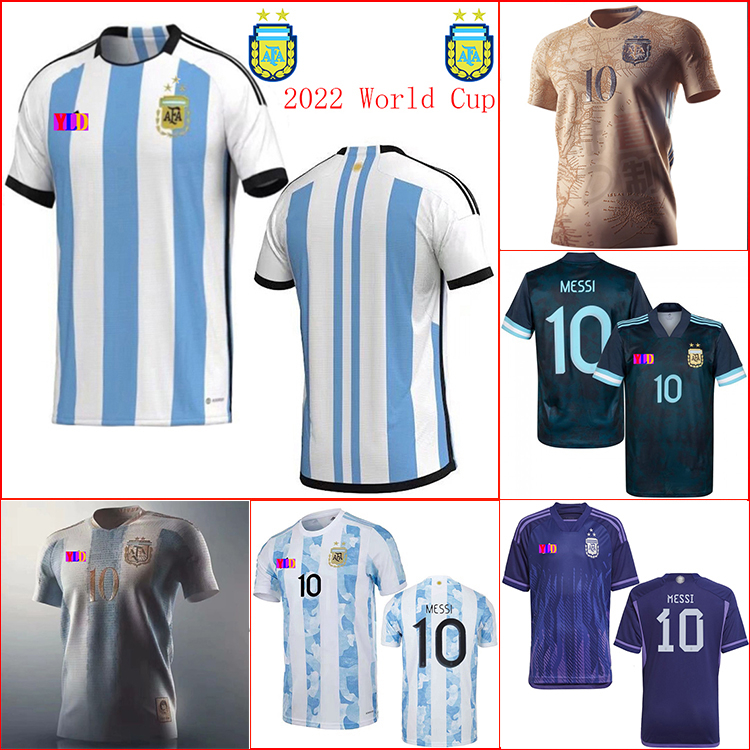 2021-22 Argentina Away S/S No.10 MESSI 2022 WorldCup Qualifying AFA jersey  shirt