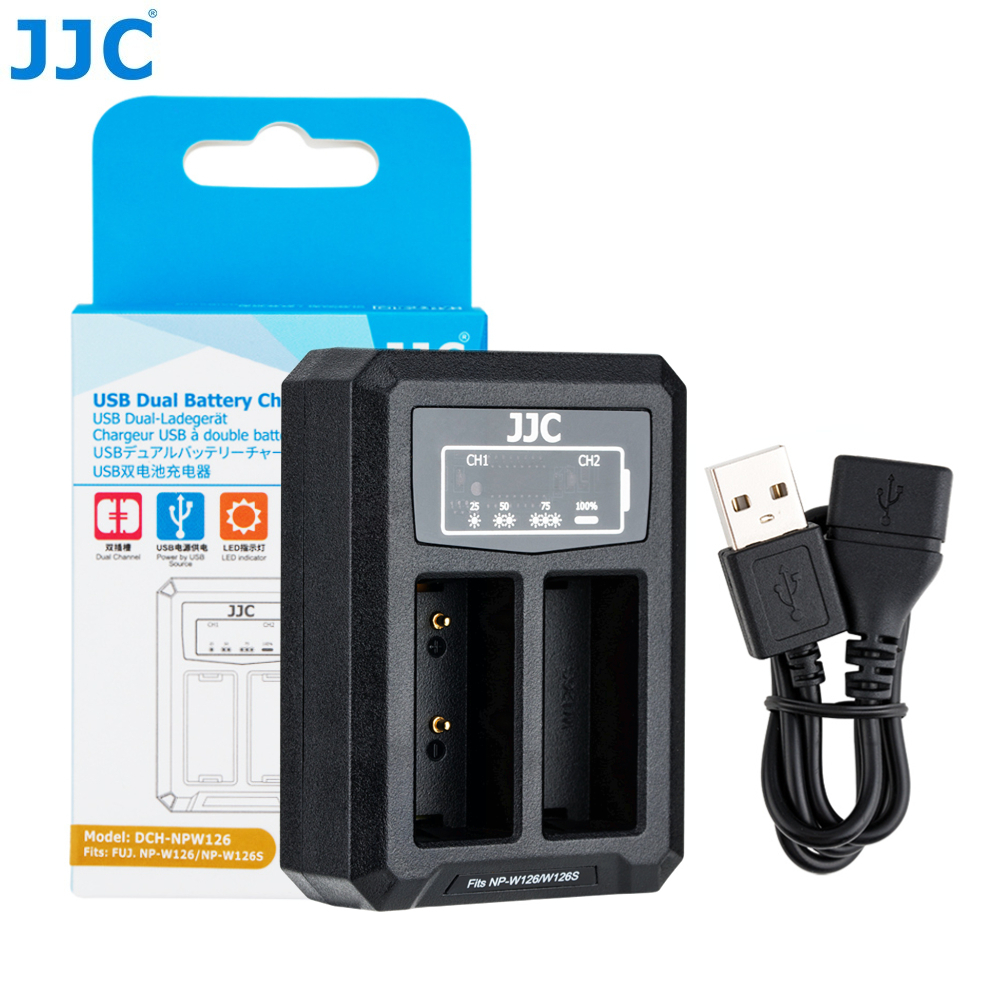 JJC Camera Battery Charger for Fuji NPW126S NPW126 of Fujifilm XT50
