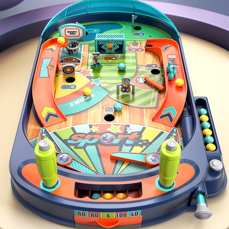 Desktop Double Interactive Pinball Player Game Console Children 3 to 6 ...