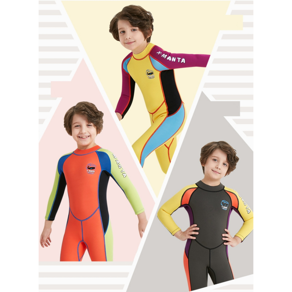 2.5mm Thermal Swimming Suits for Kids Baby Boys Thermal Diving Suits