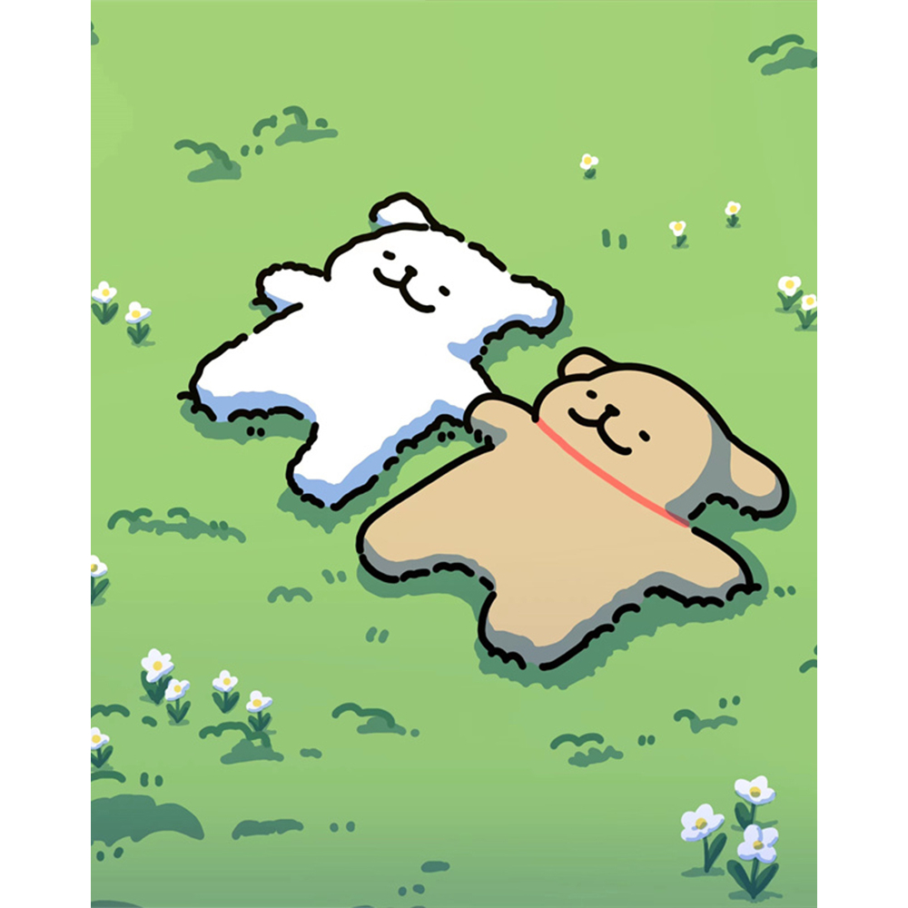 DROFE/20×30cm with frame/paint by number/Maltese Dog/line puppy/diy