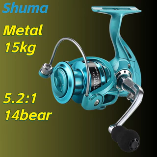 Reels Drag 5-12KG Fishing Spinning Reel OE 2000 3000 4000 5000 6000 7000  Series Metal Spool Speed 5.2:1 Fish Alarm Green Pink