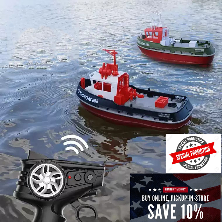 thumbnail interactive-video image 1 of Heng Long 1:20 2.4Ghz RC Tugboat - Ready To Run Electric Hobby Grade Boat For Adults & Teens 1 of 4