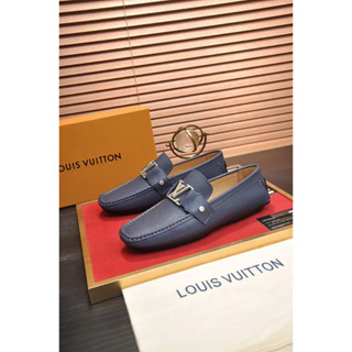 Louis Vuitton Black Suede Leather Monte Carlo Slip On Loafers Size 46 Louis  Vuitton