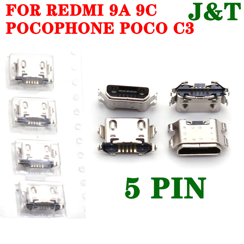 50PCS For Redmi 9A 9C Pocophone POCO C3 USB Charging Charger Port Dock ...