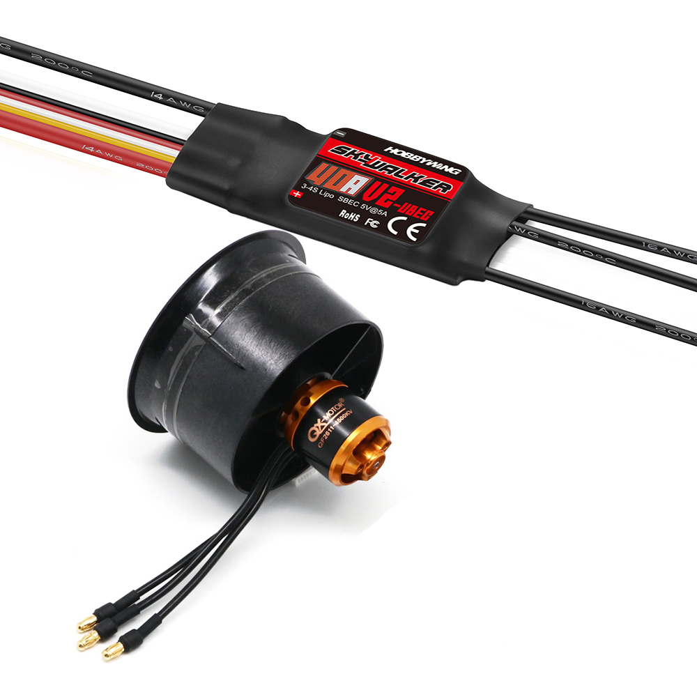 RC 64mm 5Blades Outrunner EDF Ducted Fan 4500KV 320W Brushless Motor