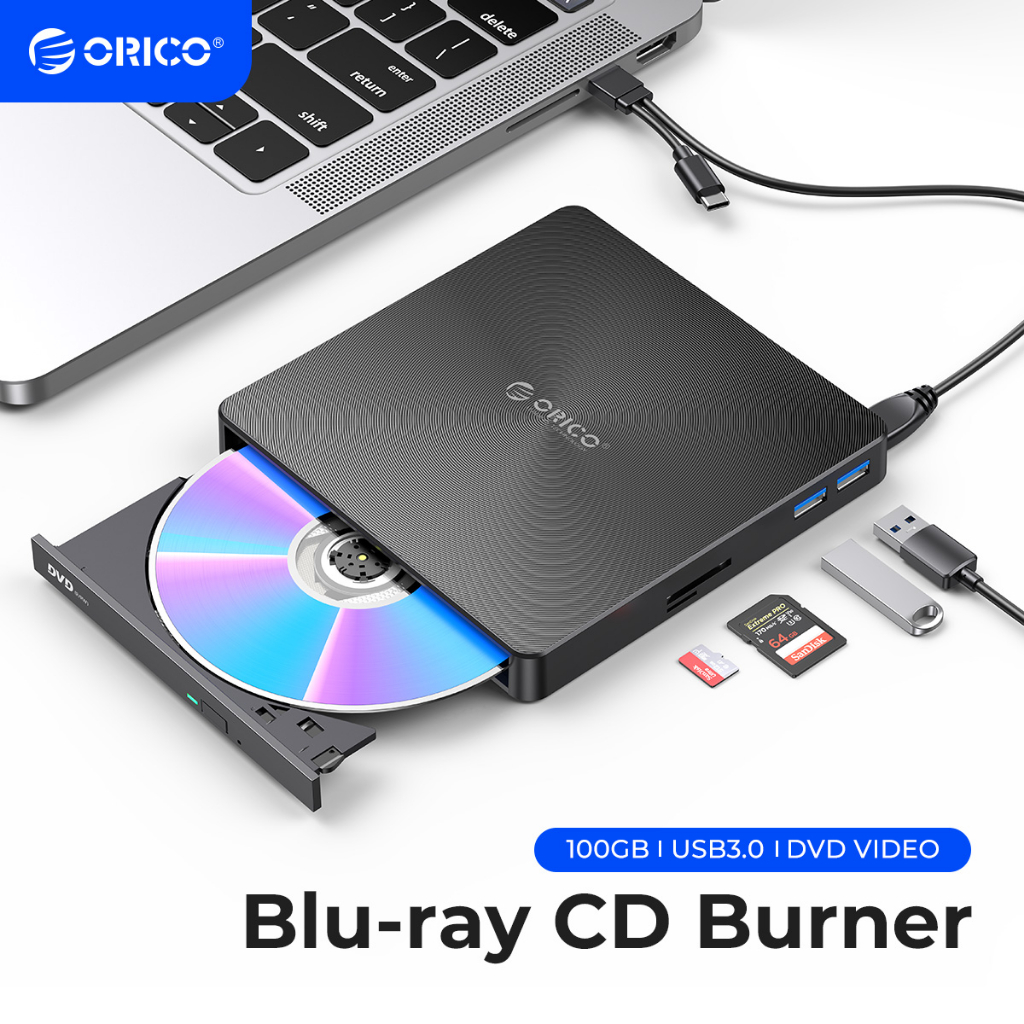 ORICO USB 3.0 Slim External DVD Drive Bluray DVD Burner Portable