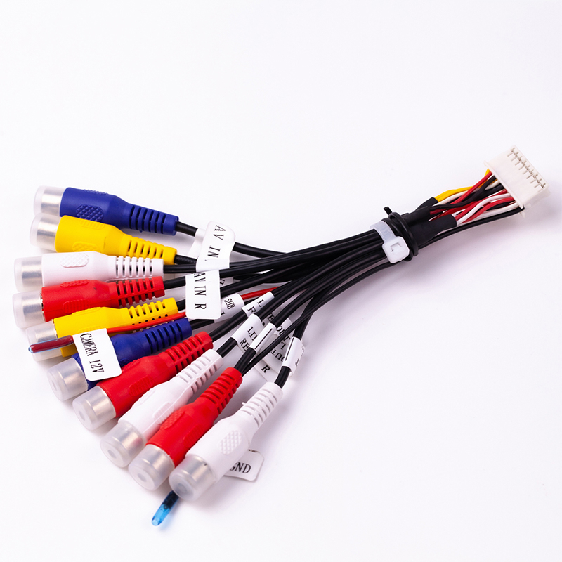 New Dual XDCPA10BT PreAmp/Video AV Input Output & Camera Cable 18 Pin