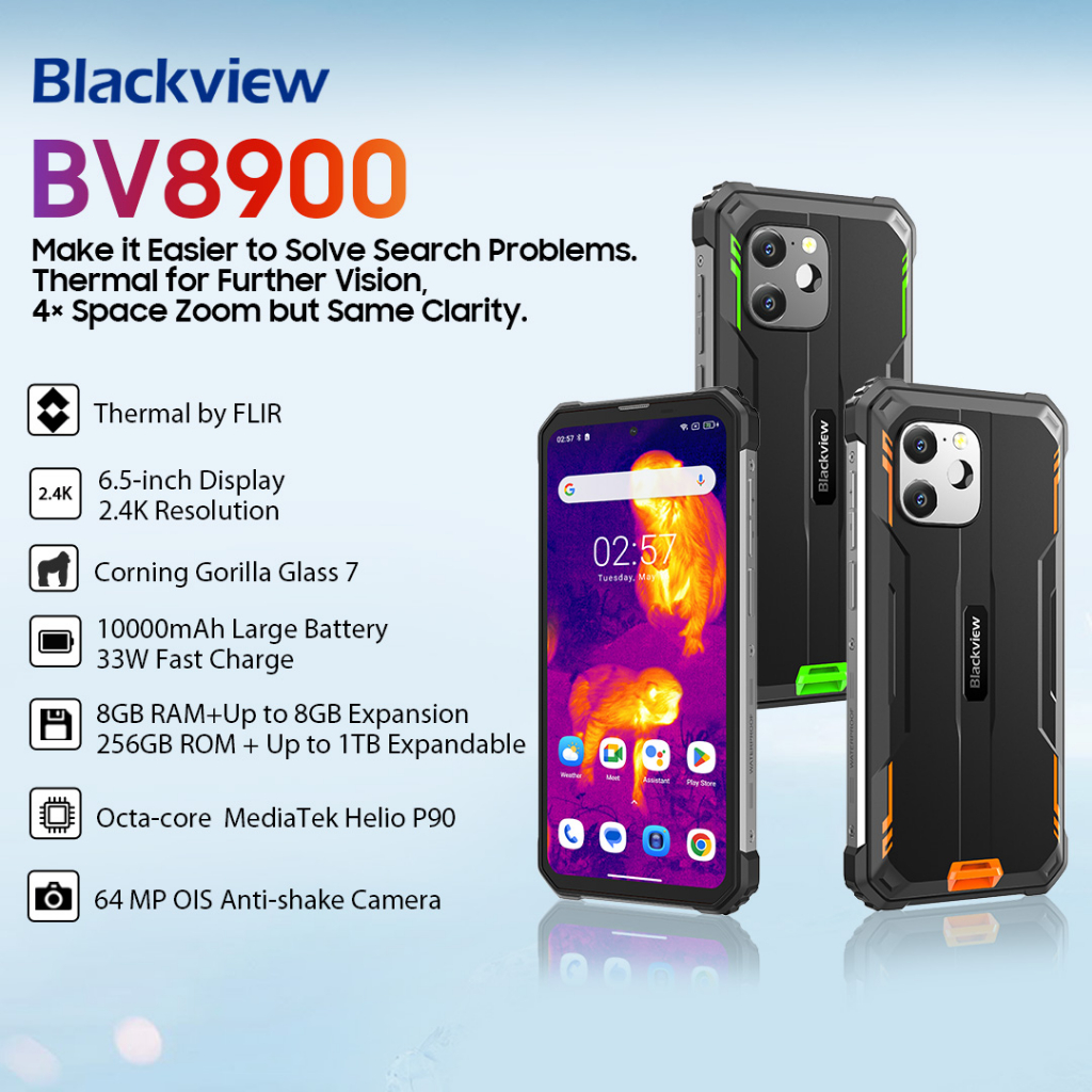 KJYF Custodia per Blackview BV8900 (6.50), Ultra Sottile Morbido Silicone Cover Anti-Graffio Protettiva Case con 1 Pezzi Pellicola Vetro Temperato per Blackview BV8900 - Collage