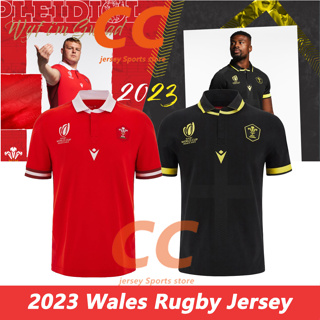 Red Macron Wales Rugby Union World Cup 2023 Long Sleeve Shirt