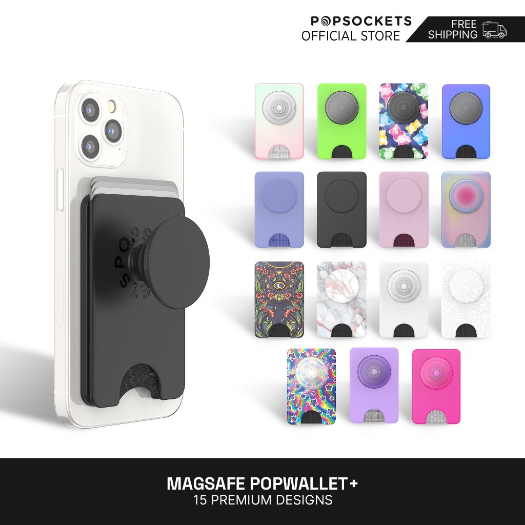 PopSockets PopWallet+ for MagSafe The Premium Phone Grip and Wallet