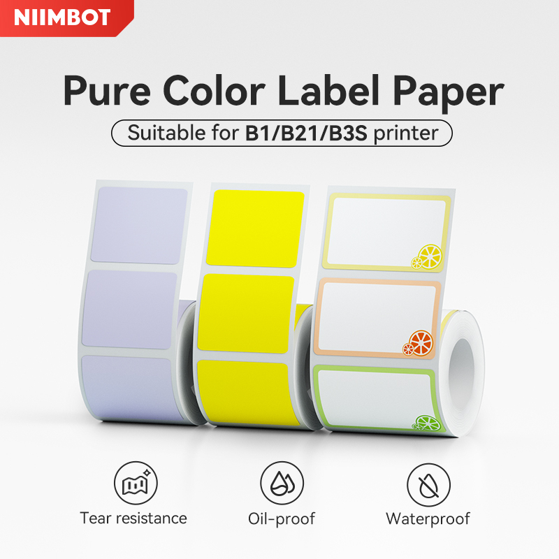 NIIMBOT B21/B1/B3S Color Series Sticker Baking Label Food Label Price ...