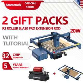 ATOMSTACK A20 Pro La-ser Engraver 130W, 20W Optical Power La-ser Cutter  with F30 Pro Air Assist Kit 