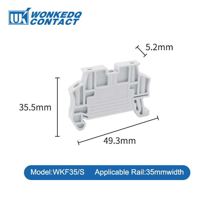 Din Rail Terminal Block UK2.5B Screw Feedthrough 2.5mm² Cable Wiring