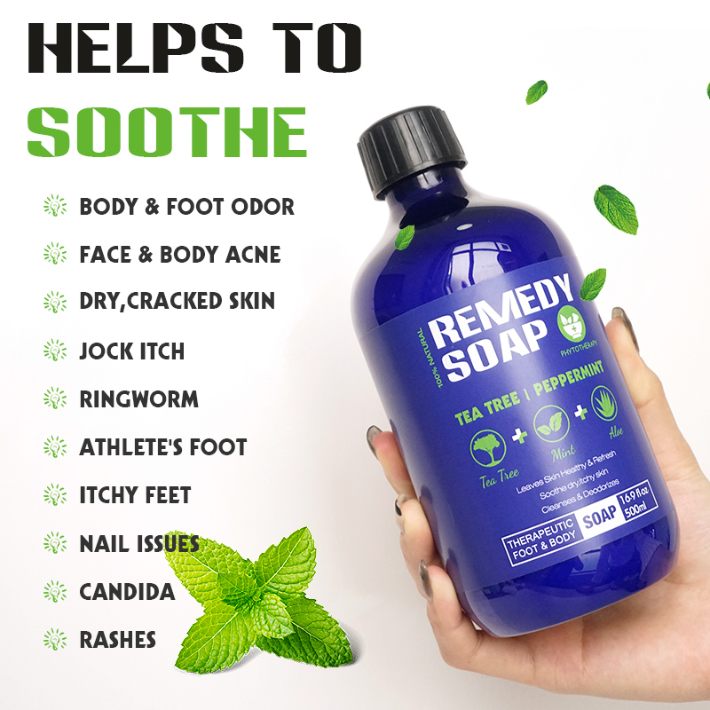 Organic Soothing Tea Tree Oil Shower Gel Relieve Itchy Skin, Nourish