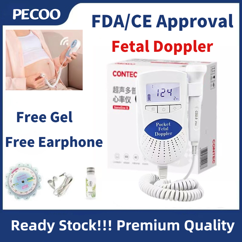 Fetal Doppler Heart Rate Ultrasound Monitor Pregnant Women Home Fetal ...