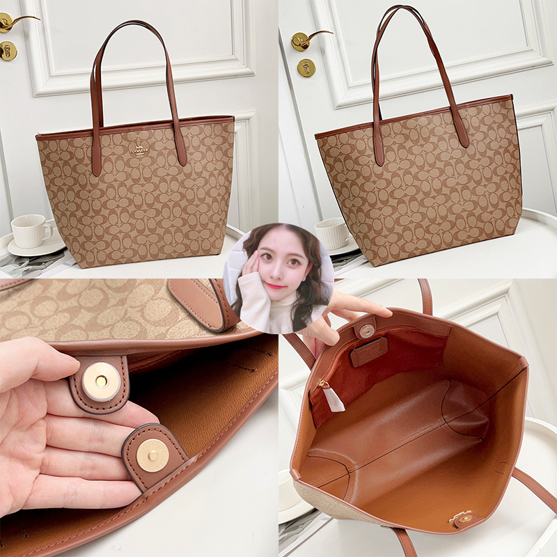 Free Shipping Coach City Zip Tote Signature Canvas Women Handbag Shopping Shoulder Bag 58292 36658 1665 Shopee Malaysia