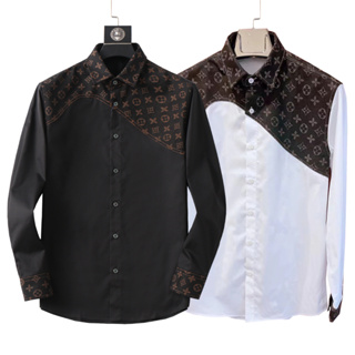 LOUIS VUITTON LV men's luxury cotton long sleeve monogram shirt top S-XXXL  TT131