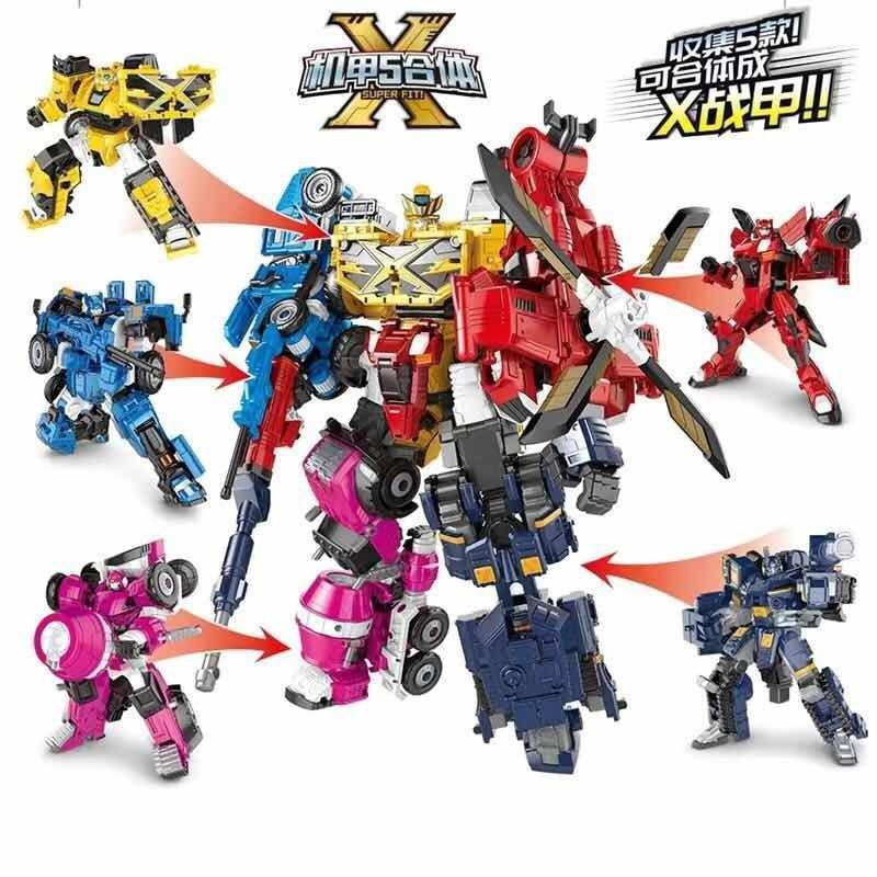 Mini Force X Robot Toy Sammy Ford Max Lucy 5 in 1 Transformer Miniforce