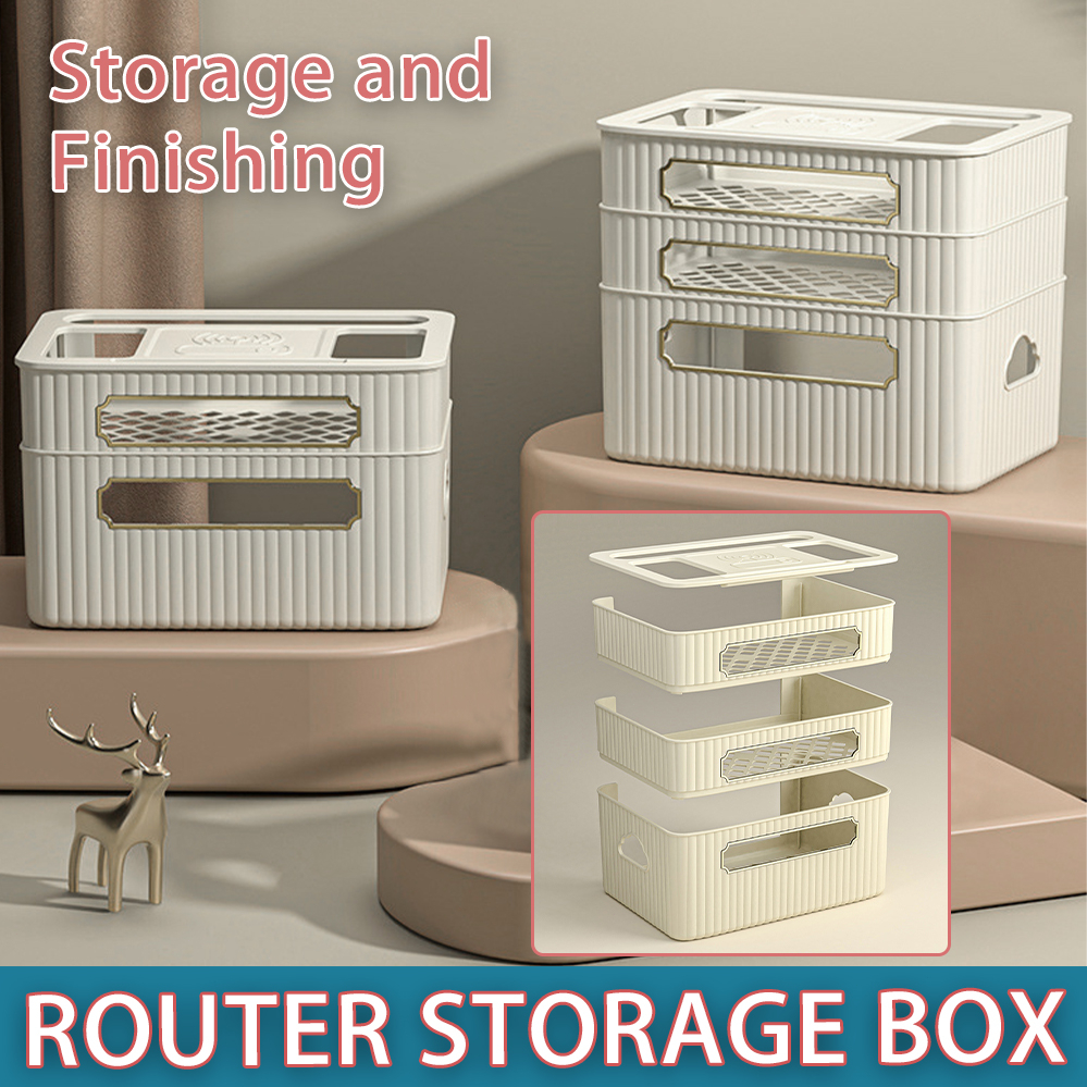 2/3/4 Router Storage Box Socket Set-top Box Shelf Arrangement TV Wire ...